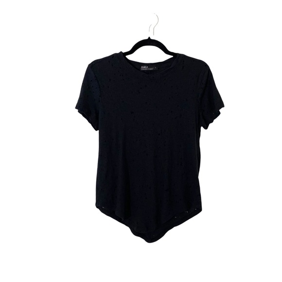 BENJAMIN JAY Punk Rock Distressed Short Sleeve Tee Black - Picture 2 of 6